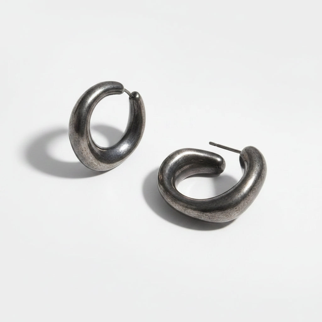 organic-form-oxidated-silver-artisan-earrings