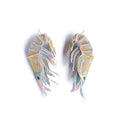 Shrimps Sculptural Earrings in Aqua by NANA WATANABE